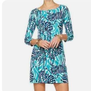 Lilly Pulitzer Blue and White Patterned Dress